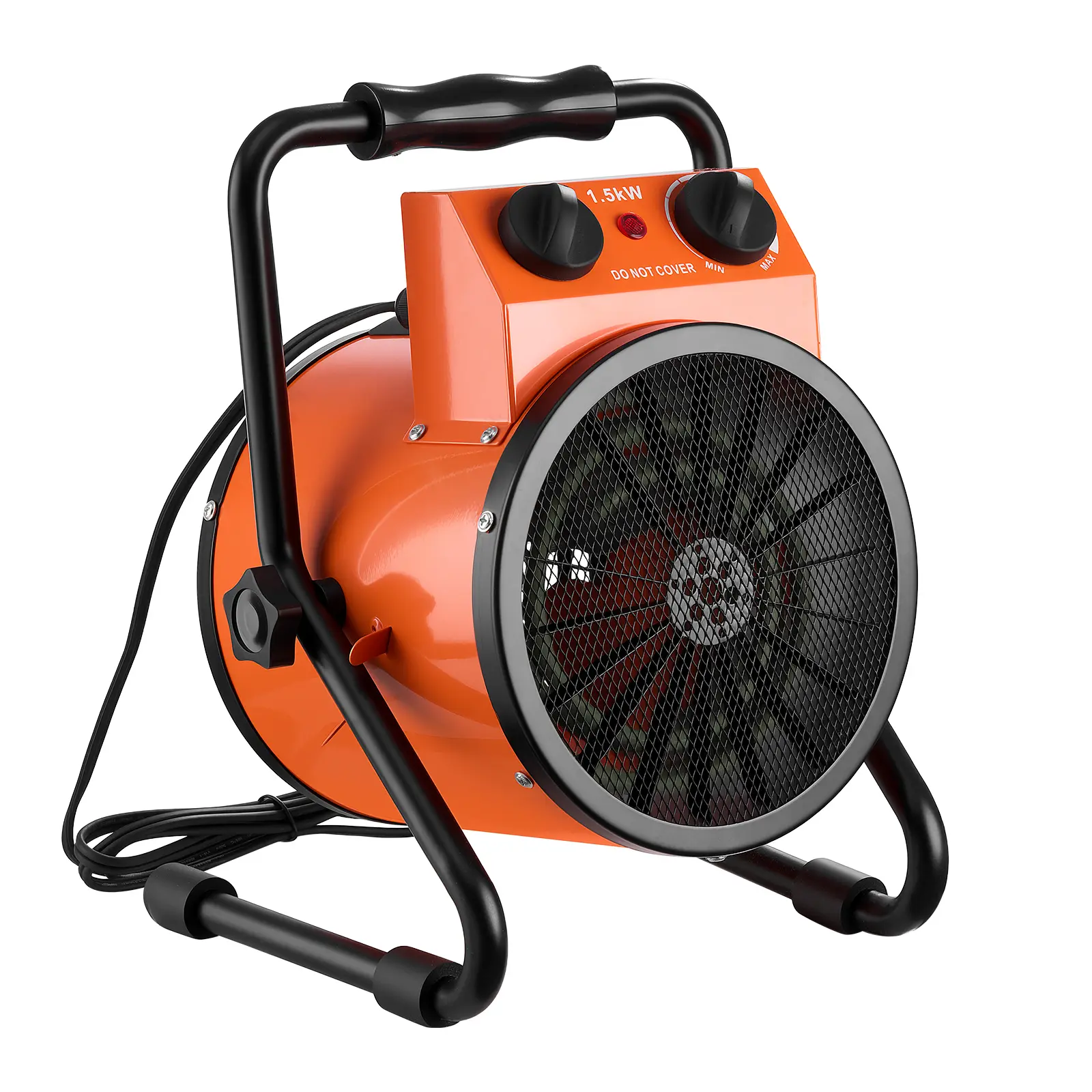 VEVOR 1500W Electric Small Greenhouse Heater - 2 Temperature Settings, Fan Mode, IPX4 Protection, 25° Adjustable Angle, Overheat Protection, for Grow Tent, Home Office, Flower Room, Balanced Condition For Plant Growth, Ipx4 Rated, Heat/Fan Mode