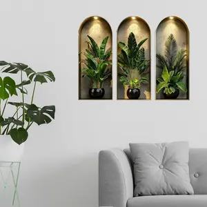 Nordic Style Three-Piece Wall Stickers, Decorative, Realistic Effect, Ideal for Indoor Use, Enhance Room Atmosphere, Multifunctional Design, Wall Decal, Home Decor