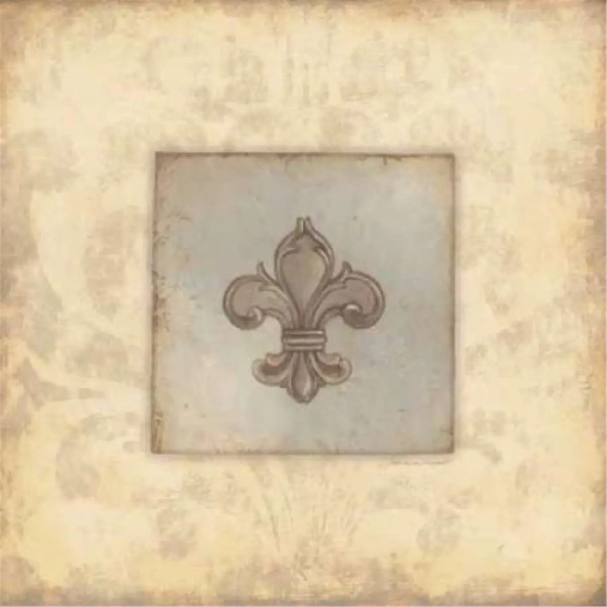 12x12 in V-Shaped Fleur De Lis Poster Print by Stephanie Marrott - Artistic Small Home Decor Wall Art
