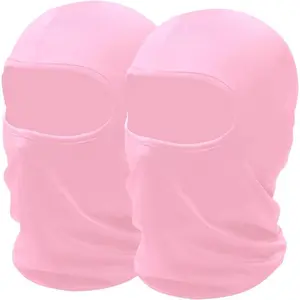 2 Pack Pink Ski Mask Sun Protection Lightweight Balaclava  Mask Men Women Football Motorcycling