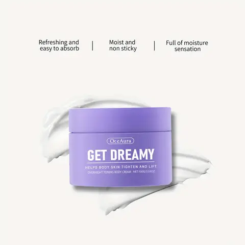 Dreamy Purple Jar Body Contouring Cream - Honey-Infused Skin Tightening Cream, Moisturizing Hydrating Body Care for Daily Cosmetic Toning & Lifting (Light Beige)