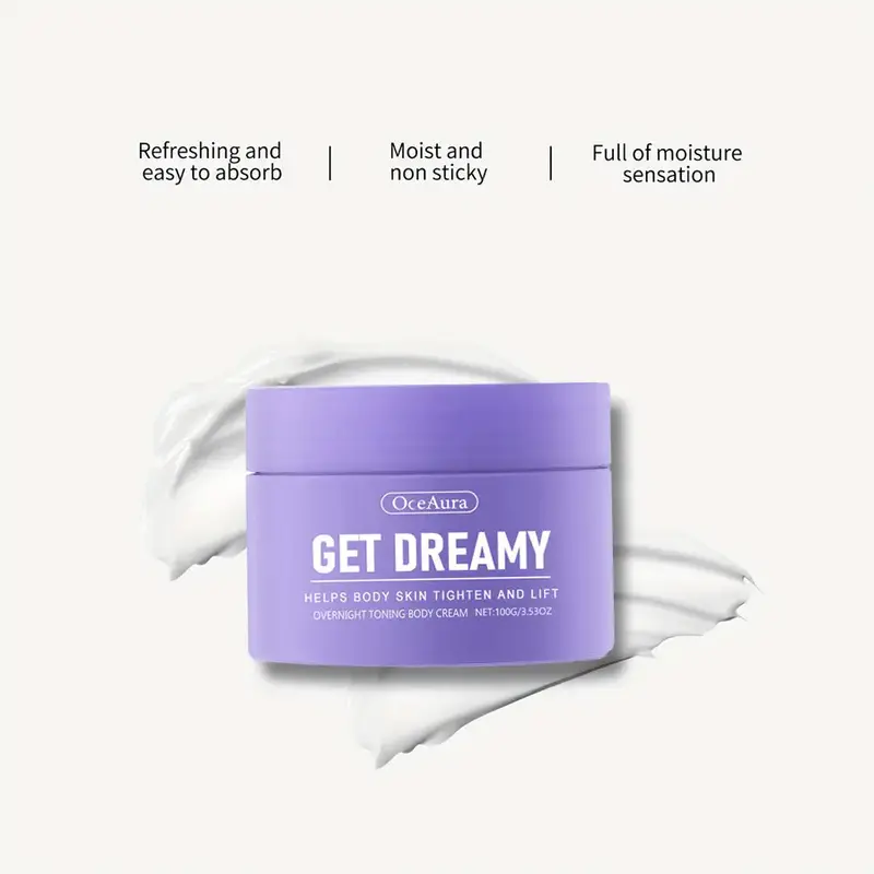 Dreamy Purple Jar Body Contouring Cream - Honey-Infused Skin Tightening Cream, Moisturizing Hydrating Body Care for Daily Cosmetic Toning & Lifting (Light Beige)