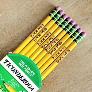 Personalized Ticonderoga Pencils, engraved pencils, back to school supplies, teacher gifts, school supplies, pencils engraved, Ticonderoga pencils, set of 10 pencils, wood pencil