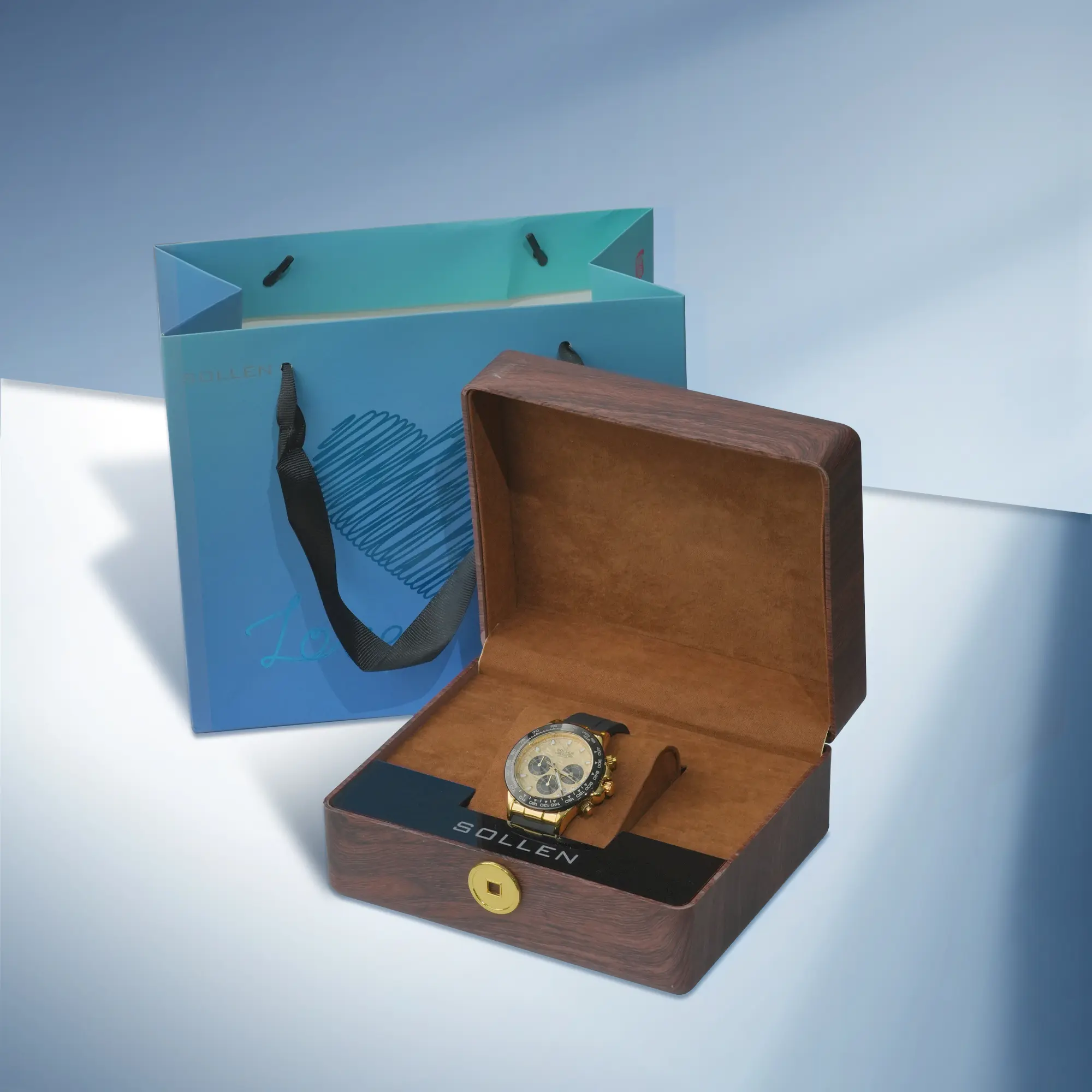 Gold Luxury Watch Gift Set