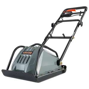 VEVOR Plate Compactor, 130W Output Electric Ground Rammer, 5 kN Force, 3.9 in Depth, 16 m/min Speed, 3304 sq. ft/h Efficiency, Gas Powered Soil Compaction Machine for Driveway, Pavement, Landscaping