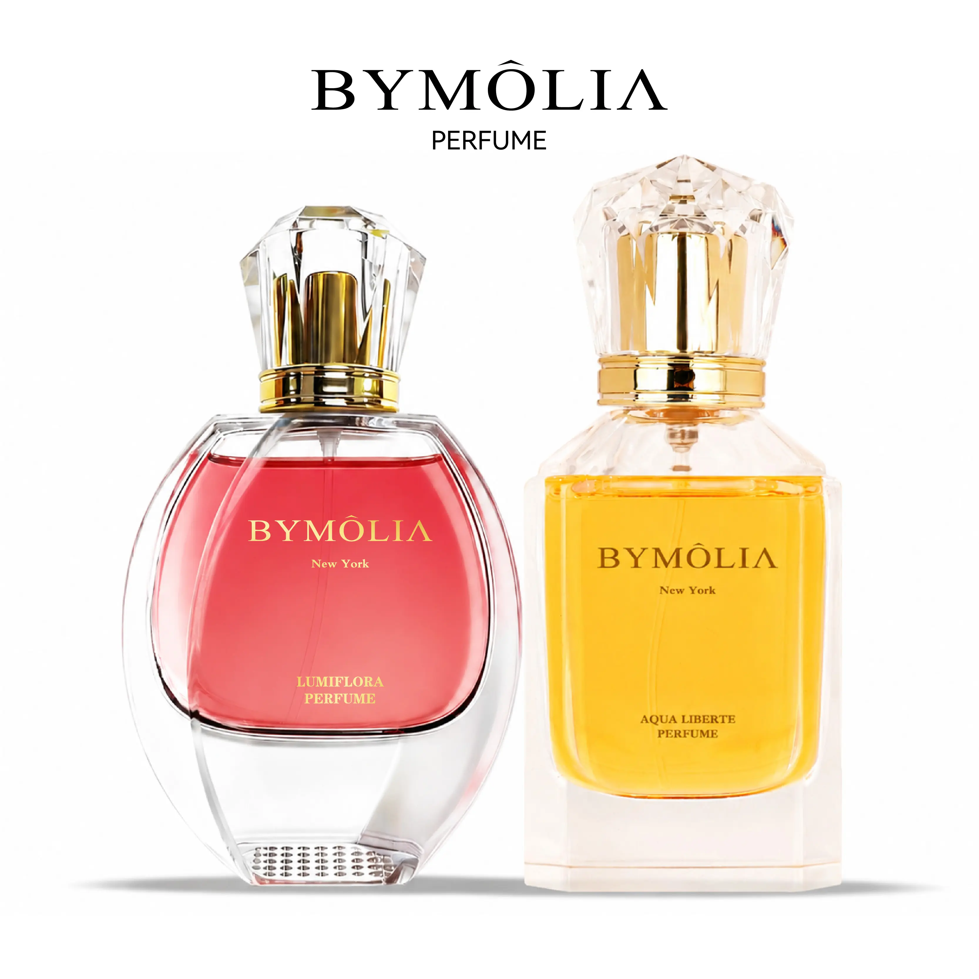 BYMOLIA Women's Perfume Gift Set, 2-Piece Aromatic Fragrance Duo (Aqua Liberte & Lumiflora EDP), Long Lasting Floral Citrus & Honeysuckle Scents, 2 x 1.7 oz, High Quality Fragrance