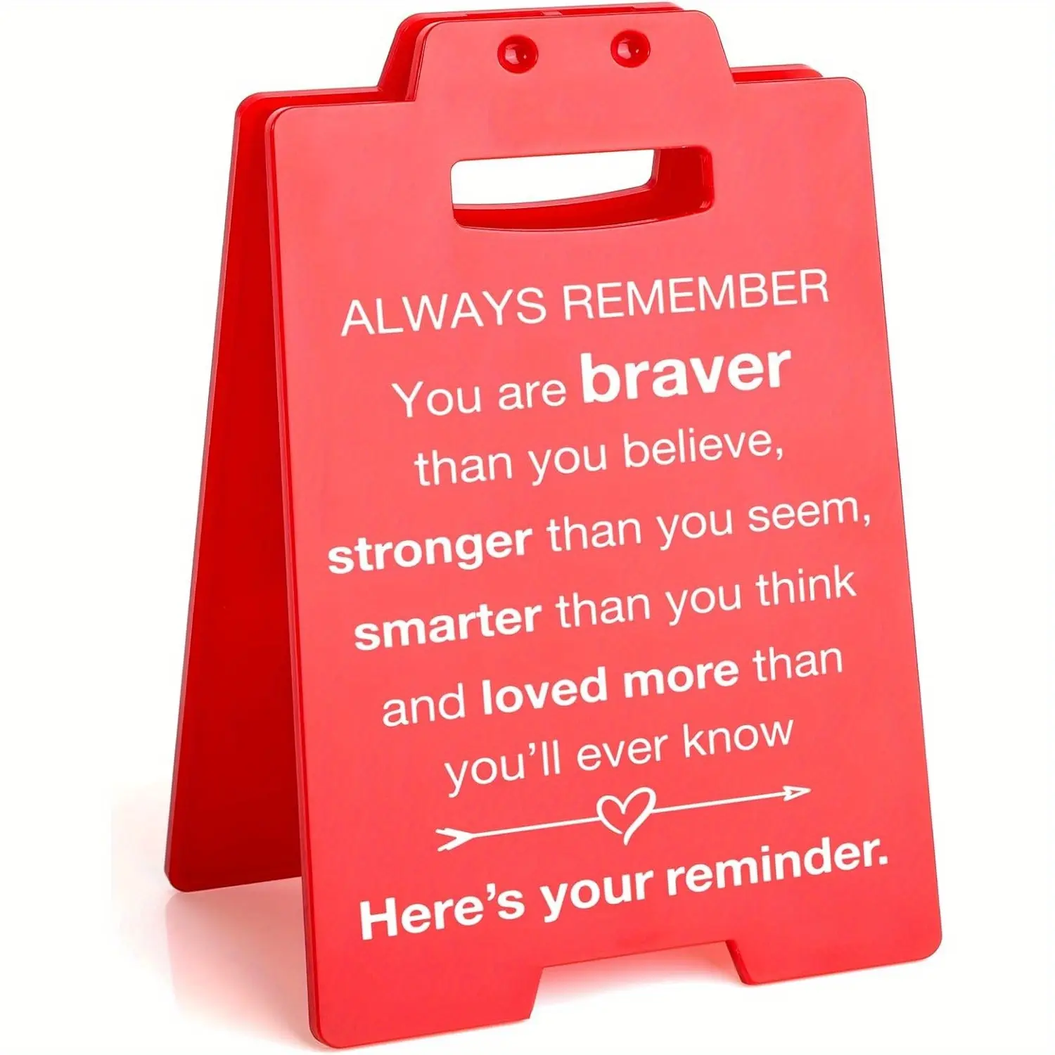 Inspirational Motivational Gift for Women, You Are Braver Than You Believe Quote Sign, Perfect for Friends & Family, Office & Home Decoration