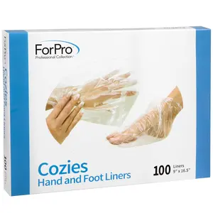 Professional Collection Cozies Hand and Foot Liners, Paraffin Wax Liners for Hands and Feet, Heated Mitts and Booties, 500-Count Masks Nail
