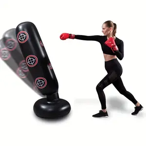 Adult PVC Fitness Thickened Inflatable Boxing Post, Stress Relief Water-Filled Sandbag, Upright Design, 160cm