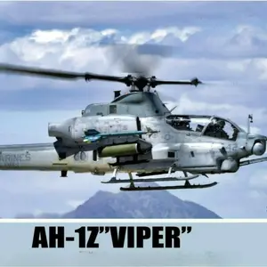 Warhead Wsa144017 1/144 Us Army Ah-1z Viper Attack Helicopter Model Kit, Detailed Plastic Assembly Toy, Collectible Military Aircraft