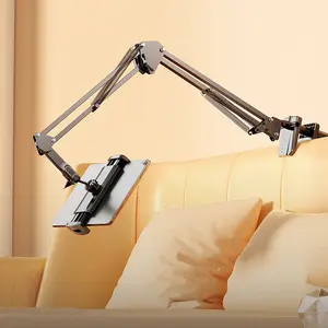 Tablet Holder, Tablet Mounts For Bed/Desk, Adjustable Tablet Stand Arm With 360° Rotation For Desk and Bed, Adjustable Tablet Holder for 4-13 Inch Devices, Black