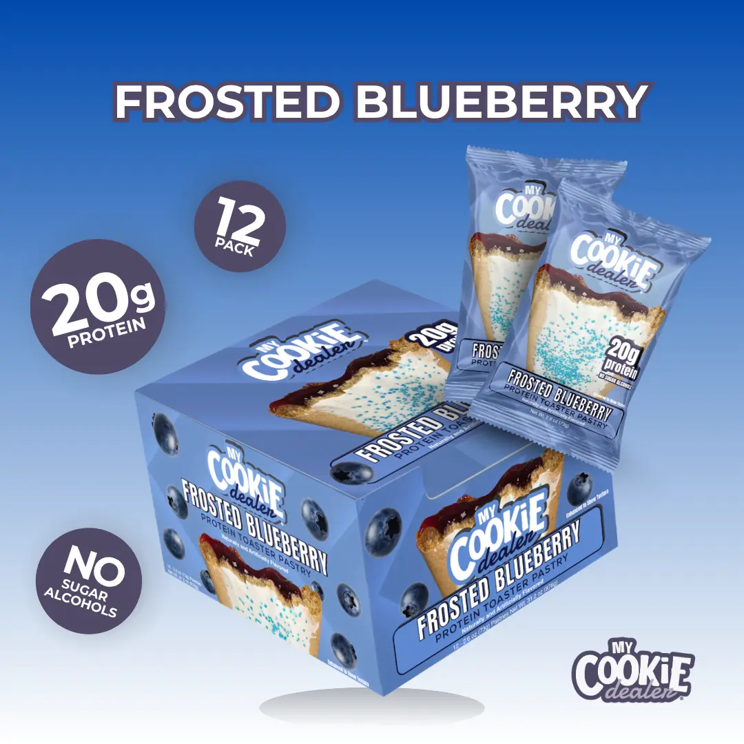 12 Pack 20g Frosted Blueberry Protein Pastry