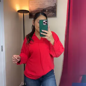 Red V Neck Top