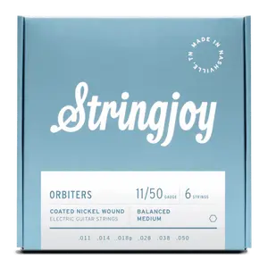 Stringjoy 11-50 Balanced Medium Gauge Orbiters - Coated Nickel Electric Guitar Strings