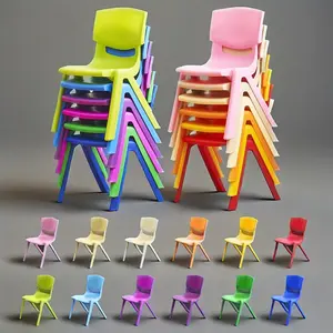 【Back To School】12pcs  Stackable School Chairs, Colorful Kids Plastic Chair For Toddlers With 12'' Seat, Kids Flexible Seating For Classroom Elementary, School, Daycare, Outdoor, Classroom Furniture