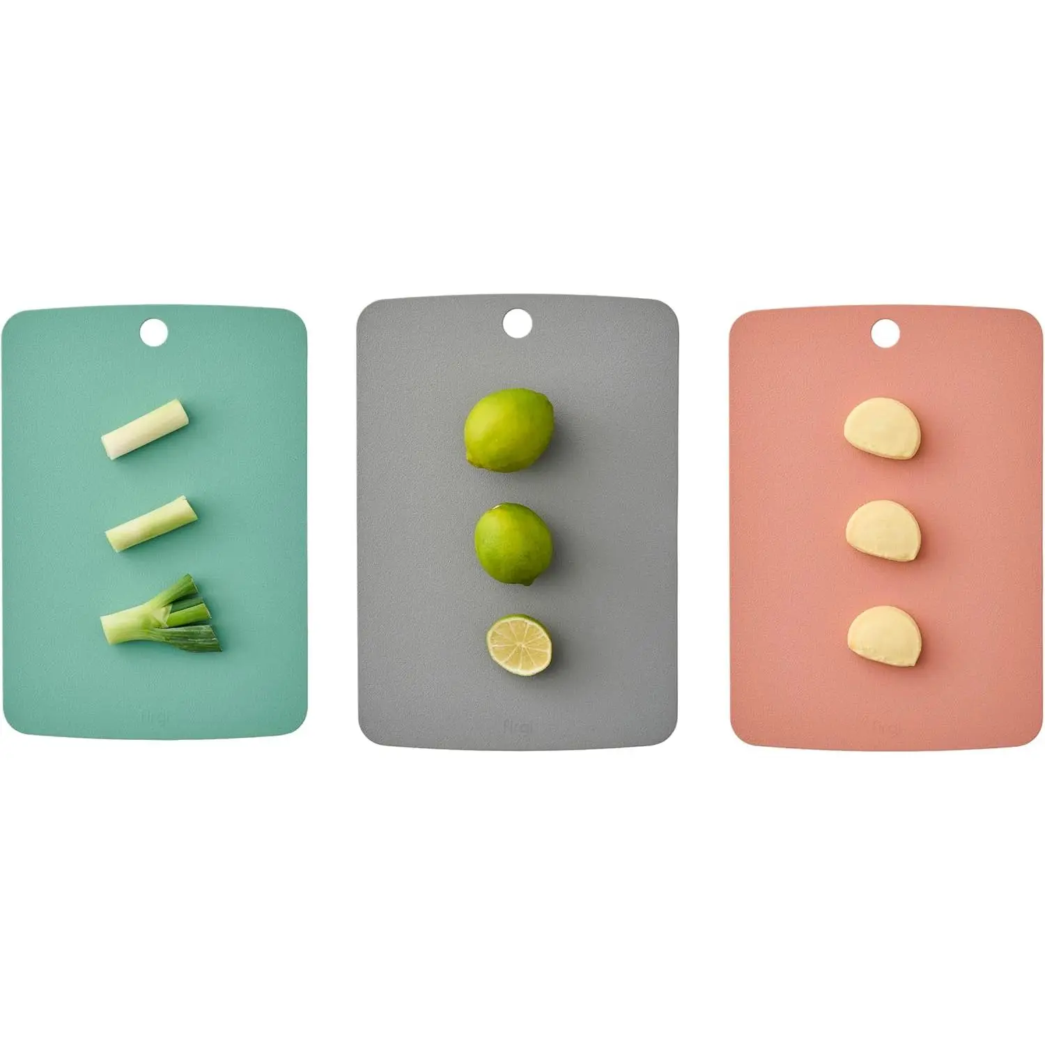 3-Piece BPA-Free Silicone Cutting Board Set Non-Slip Flexible Food Grade Chopping Mats for Kitchen