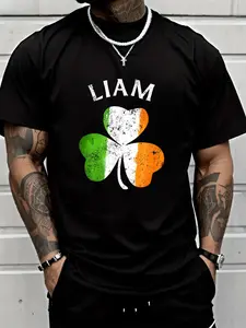 100% Cotton Unisex Liam Name Gift – Lucky Irish Pride T-Shirt Suitable for All Seasons