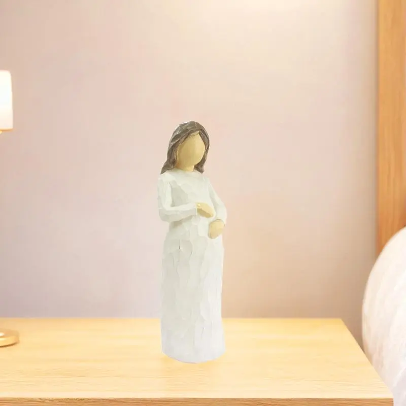 Pregnant Woman Design Resin Decoration, Hand-painted Character Carved Resin Decoration, Home Decor Design Decor Carving for Living Room, Study, Bedroom, Ornaments, Decor Figurine, Desktop Figurine, Resin Figure