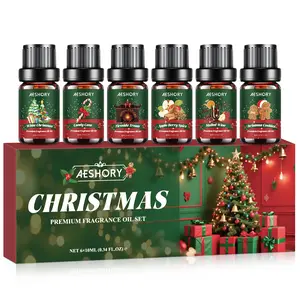 Aeshory Christmas Diffuser Oils Gift Set - 6x10ML Luxury Fragrance Oil Blend for Diffuser Candle Soap Making