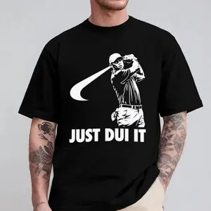 Tiger Woods Just Dut It Shirt, Short Sleeve 100% Cotton Tee Top, Graphic Tee For Women, For Men Menswear