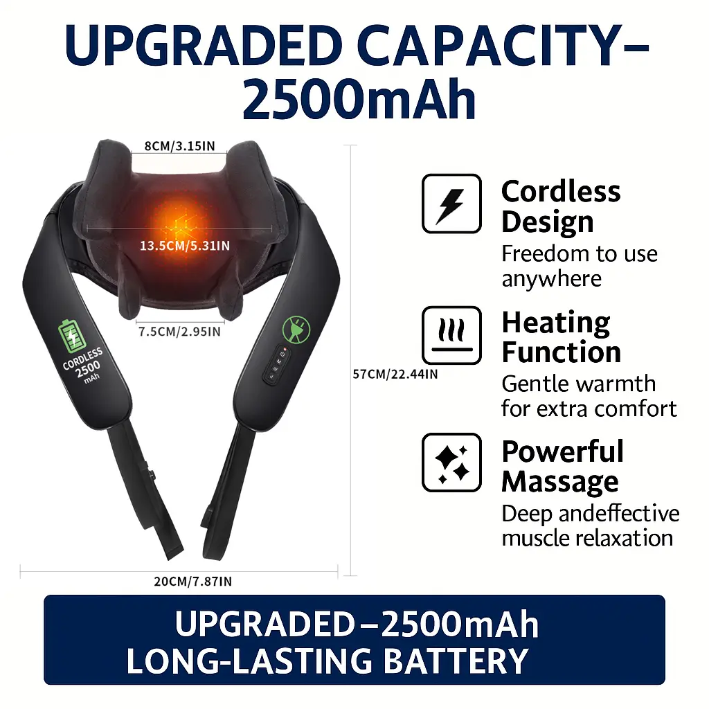 Wireless + 2500mAh + 6D + Heating + BLACK