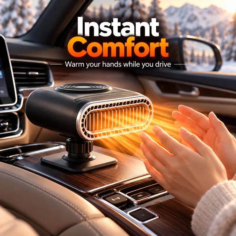 12V Car Heater, Portable Windshield Defroster and Defogger, 2 in 1 Heating and Cooling Fan, Adjustable Angle Dashboard Heater for Cars, SUVs and Trucks 12V Car Heater, Portable Windshield Defroster and Defogger, 2 in 1 Heating and Cooling Fan, Adjustable Angle Dashboard Heater for Cars, SUVs and Trucks