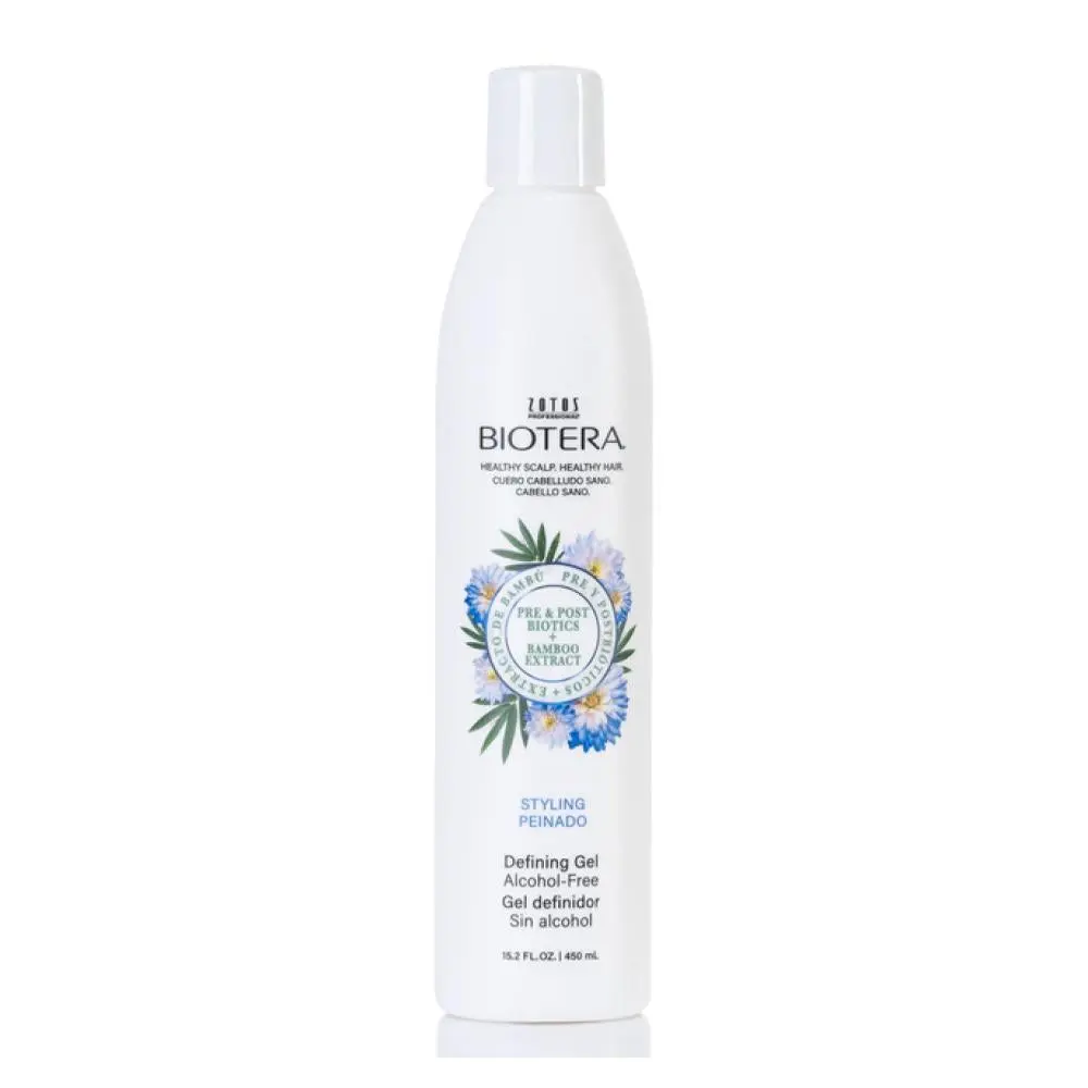 Biotera Gentle Defining Styling Gel with Coconut & Ginseng for Radiant Shine | Alcohol-Free, Dermatologist-Tested Hair Gel, 15.2 oz