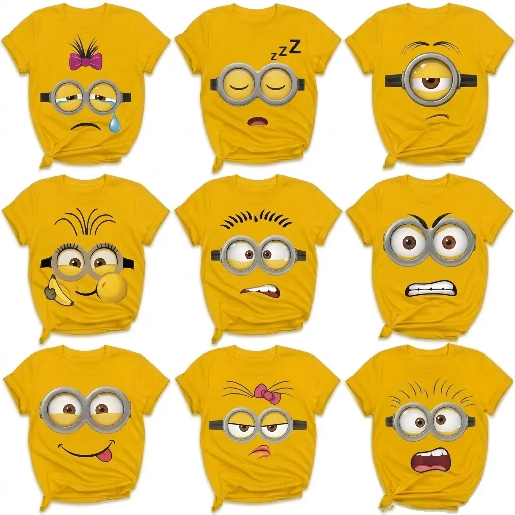 [FREESHIP] Family Shirt, Family Minions Couple T-Shirts, Family MInions T-Shirts, Minions Teams Shirts, Minions T-Shirt, Funny Couple T Shirt, Casual Cotton Fit, Soft Comfortable Short Sleeve, Unisex & Adult
