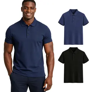 2-Pack Solid Color Collared Polo Shirts, Everyday Casual T Shirts for Men Fit for Urban Outings Weekend Hangouts and Year-Round Relaxed Outfit Matching