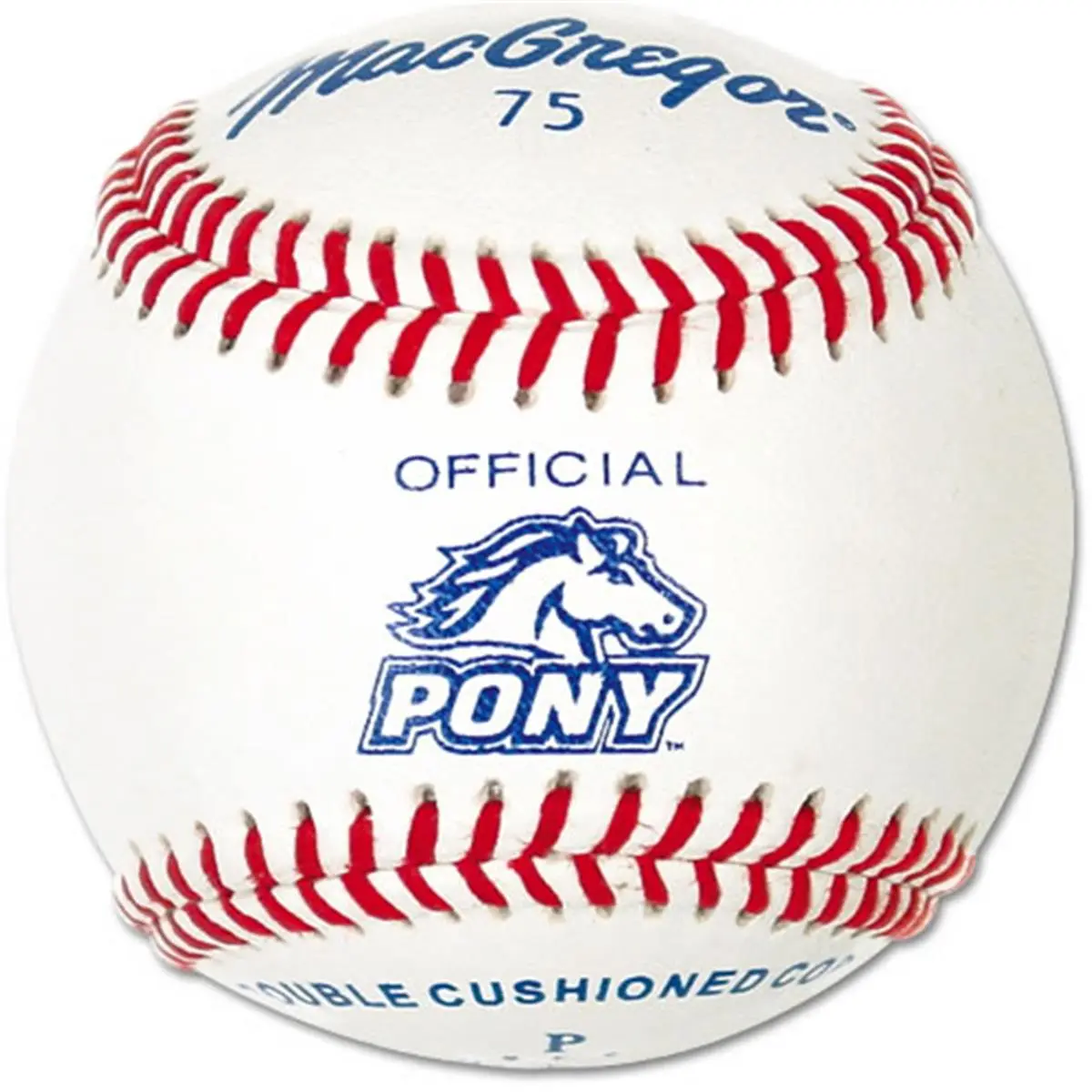 Official Pony League Baseball #75, Genuine Leather Cover and Cushioned Cork Center for Tournament and League Play, #75 Official