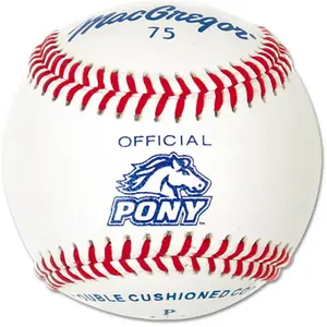 #75 Official Leather-Cork Pony League Baseball, Ideal for League Play, Tournament Play