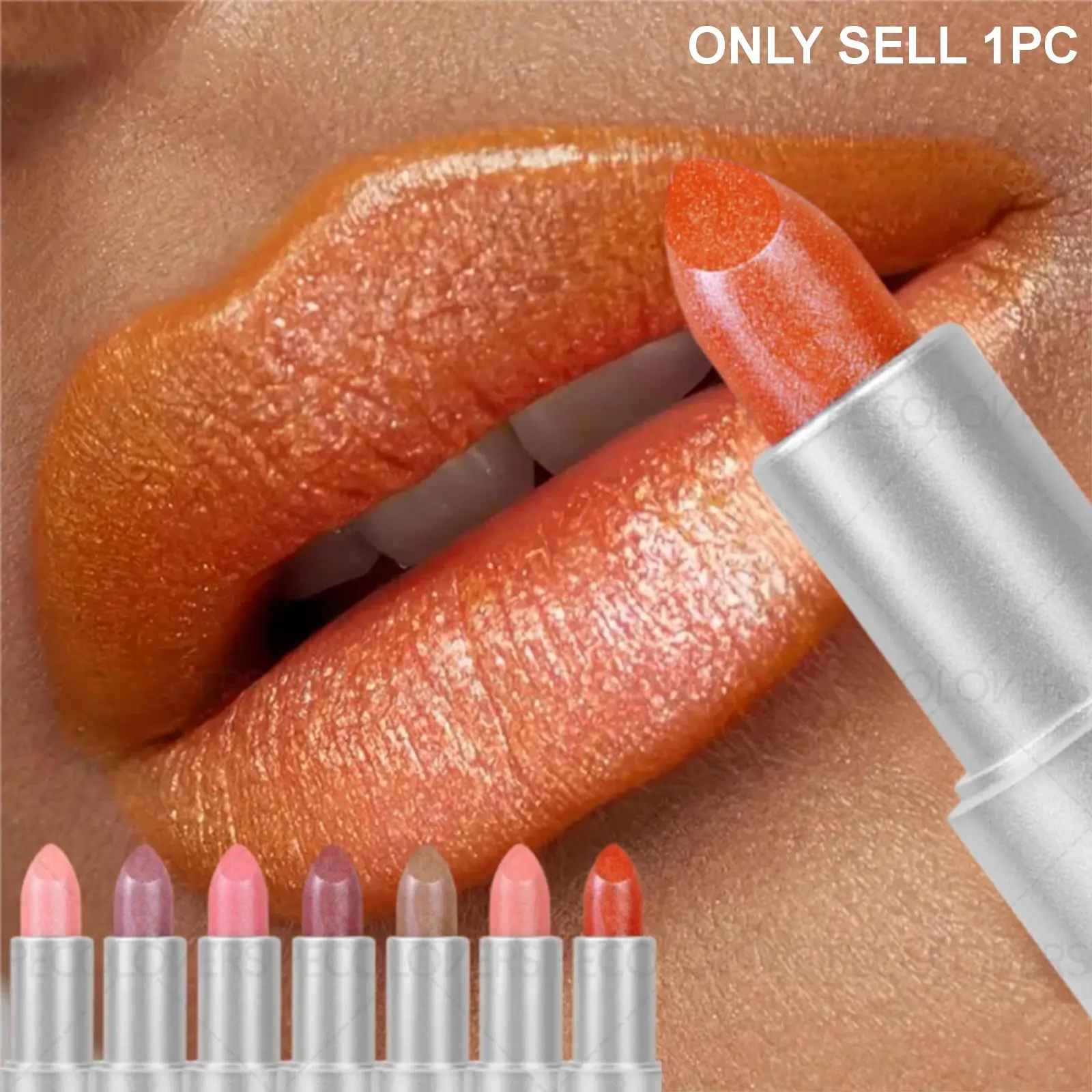 1PC Long-lasting Shimmering Pearlescent Lipstick, Metallic Texture, Explosive Shimmering Lip Gloss, Glittery Holo Lipgloss, Mild Formula, Non-sticky, Nonstick Lipgloss, Suitable for Music Festivals and Weddings, Ideal Valentine's Day Gift1