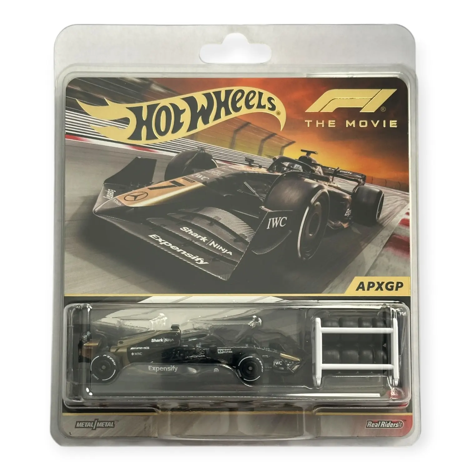 Hot Wheels RLC-F1 The Movie Collector's Edition 1:64 Scale Apxgp Team Formula Racing Diecast Car - Full Metal Chassis, Golden Livery, Sonny Hayes' Replica, New Collectible Diecast Toy for Enthusiasts