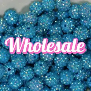 14mm Rhinestone Beads Wholesale - Assorted Colors with Unique Shades and Patterns