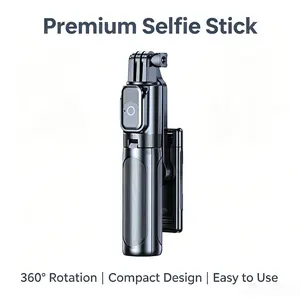 Mini selfie stick tripod stabilizer, handheld camera stand, live stream holder, adjustable rotating design, Bluetooth-compatible remote, portable for travel, phone accessories, smartphone accessories, travel gadgets