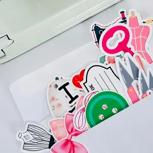 My Sewing Sticker Kit- Matte Finish 12 Unique Designs Pink Vintage Sewing Machine Skeleton Key Scissors Pink & Black Dress Forms Green Button Composition Book Tag Watercolor Bow Satin Coquette "I Love Sewing" Stickers for Scrapbooking Journaling Crafts