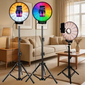 RGB Ring Light Set, 300 LED Phone Ring Light with Stand, USB Interface, Perfect for Selfie and Live Streaming, Beauty Makeup Lamp, Cellphone, Smartphone
