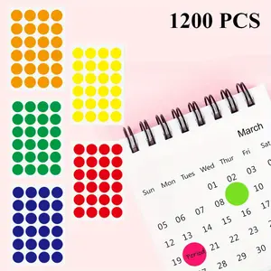 50Set Stickers Round Color Coding Labels 3/4 Inch Circle Dot Stickers Label Sticker In for Office Classroom, Classroom Stickers, Office Supplies - Home Improvement.
