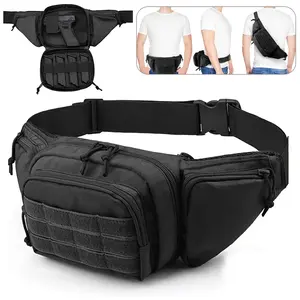 Concealed Carry Fanny Pack Holster Pistol Waist Pouch Gun Bag With Magazine Pouch