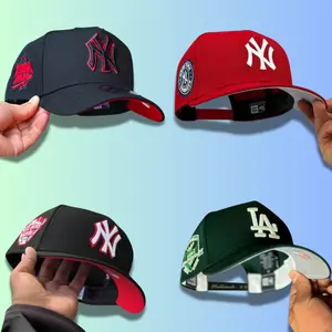MLB Team Logo Snapback Hat – NY Yankees LA Dodgers Adjustable Baseball Cap, Classic Curved Brim, Premium Embroidery, Viral Street Fashion Accessory for Men Women