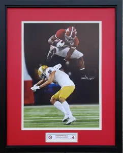 Alabama 2021 Rose Bowl Unstoppable Najee Harris hurdle Custom Framed Picture