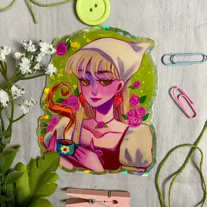Cottagecore Aesthetic (Holographic Sticker)