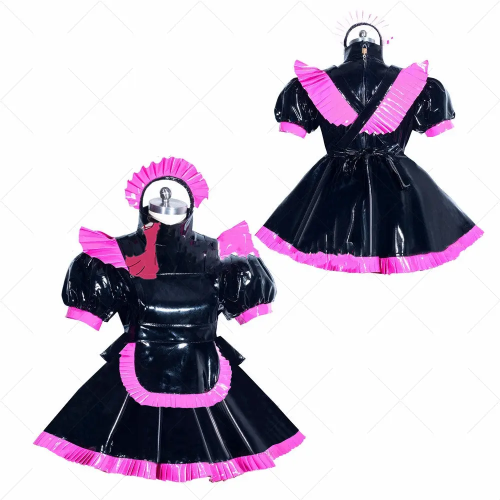 Women's Lady Maid Costumes, Black Patent Leather Cosplay Dress - TikTok Shop