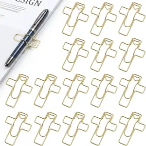 16 count  Heart Clips Pen Holder, Pen Holders Gifts for Teacher,   Paper Clips Religous Christian Gifts for Women,  Study Gifts, Office Supplies