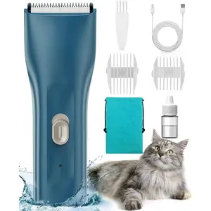 Pet Clipper for Cat Matted Hair, Pet Shaver for Cats Quiet Pet Clippers Waterproof Cordless Cat Clippers for Matted Long Hair with Storage Bag PURR LAB