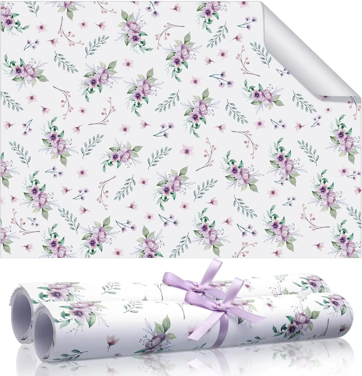 Scented Flower Perfume Drawer Liners, 10-Sheet Smooth Paper Fresheners (15.8x22 in) with Home Scent, Aroma & Fragrance for Kitchen Dressers, Cabinets - Decorative Home Fragrance Supplies for Room Decor