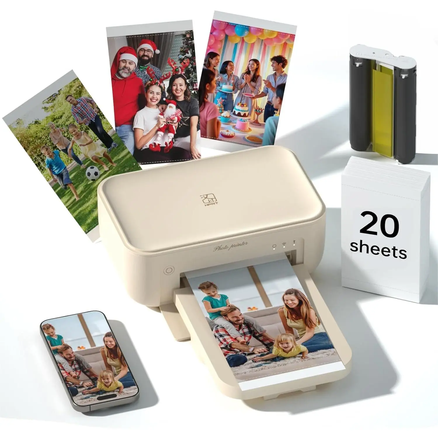 4x6 Photo Printer for  & Android, Studio-Quality  Picture Printer, 60s  Printing