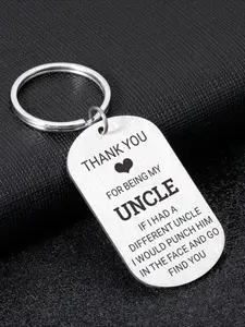 2pcs Uncle Keychains, Gift from My Niece to Uncle, Uncle Niece Gift, Fun Uncle Birthday Gift, Father's Day Gift to Dad, Dad Keychains, Handmade Keychain