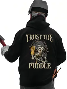 Believe Puddle Hoodie, Graphic Print Hoodie, Men's Sweatshirt, Second Edition, Comfortable Fashion Casual Wear, Perfect Gift Choice, Daily Essential