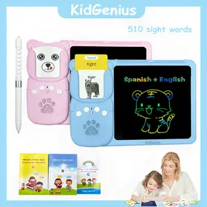 Talking Flash Cards 2 in 1 Learning Card Machine, 1 Set 224-word Lcd Writing Board Toy with Flash Cards, Perfect for Home Tutoring, Birthday Gifts, Autism Therapy, and Toddler Learning - DealsForYouDays